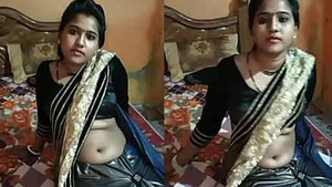 A sexy plus size woman has her navel penetrated deeply