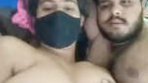 Indian couple has fun with big dildo