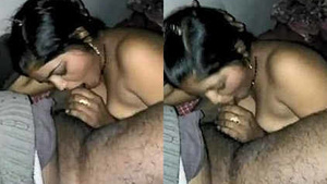Indian wife gives blowjob to her husband's friend