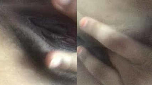 Finger stimulation of an Indian college student’s genitals.