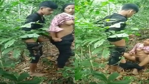 Beautiful Desi local village girl has rough outdoor sex in the jungle and gets breast cancer in the process.
