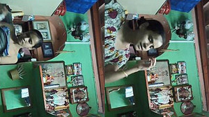 My elder brother's wife changes her clothes.