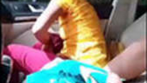 College student from India gives a blow job in a car