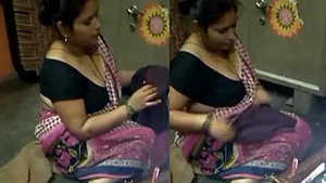 Hot auntâ€™s cleavage