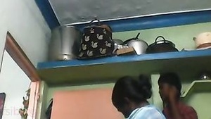 Exploits of an Indian aunt with natural large assets and young lover in South Indian sex video.