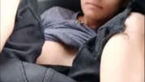 My girlfriend gets fucked on the car and she is naked.