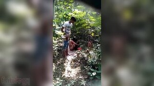 Young man pleasuring a Desi woman outdoors in XXX video