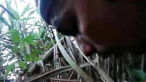 Sexpler’s dream come true: Indian farm girl with hairy vagina gets her holes fucked on webcam