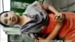 Young couple enjoys sex in public place