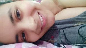 Strip tease selfie sent to the lover