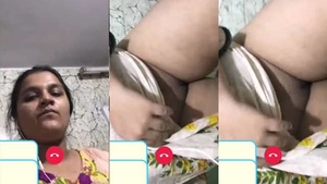 A Bengali woman’s intimate area while on a video call.