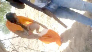 Desi lover enjoying outdoor sex