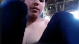 Nice looking woman revealing her hot pussy