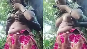 Desi European teen girl in village settings