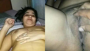 Hot Indian wife caught by her husband with her breasts and vagina exposed.