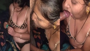 Hot Dehati Bhabi sucks her husband’s cock in this video.