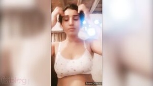 Selfie from a standalone beauty showing her big breast.