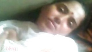 A beautiful Tamil alma mater graduate enjoys some intimate moments with her lover.