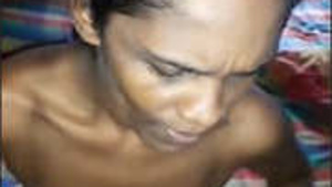 Steamy blowjob scene with a Sri Lankan beauty