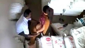 Marital affair between office worker and coworker in India heats up with secret pussy licking session.