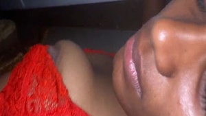 Hot girl from South India in MMS porn video sucking and rubbing herself.