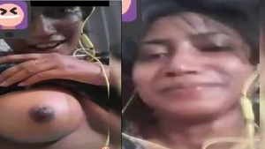 A girl from Bangladesh shares pictures of her big boobs during a video call.