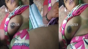 A plus size woman gives a blow job and has sexual intercourse with a customer in exchange for money in Tamil.