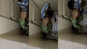 Desi lovers caught on camera having sex in the bathroom