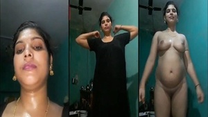 Curvy housewife strips for a sensual solo performance
