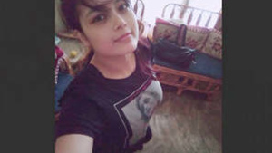 Beautiful Indian girl showing her bosoms and private part in a video call.