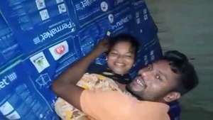 rustic lovers involve their friend in their intimate moment