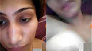 My Indian girlfriend strips nude.