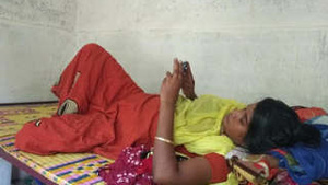 The wife catches her husband in the act with the village bhabi.