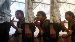 Indian married woman gives blow job to her husband’s friend who is a civil engineer.