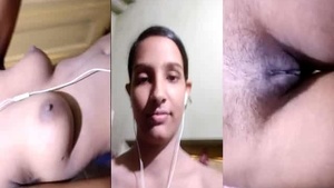 A beautiful college student shares her photos with her friends.