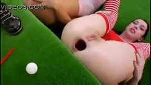 Anal golf for a dominant woman