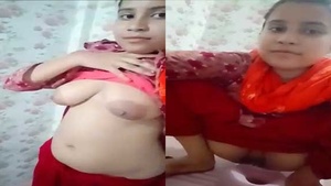 Beautiful village girl sends naked videos to her lover.