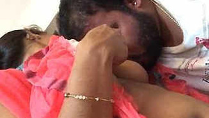 Beautiful Indian girl sucking her boyfriend’s breast
