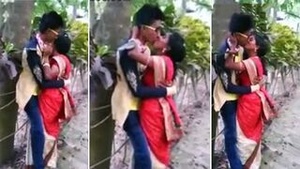 Outlaw aunt and nephew hook up naked in the great outdoors for some hot and steamy Indian-style sex.