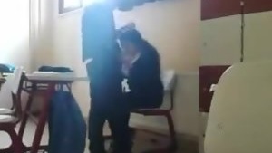 A Turkish porn actor gets a blow job in the classroom.