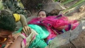 Young Indian village girl engages in oral and sexual relations