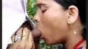 Outdoor fun with my hot desi bhabi includes sucking