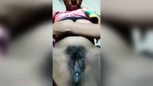 Amateur video of village beauty showing off her hairy genitalia