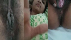 Beautiful girlfriend showing her pink pussy on webcam