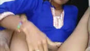 A beautiful girl with hairy palms and fingers.