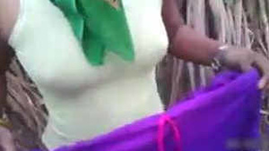 A woman from the village sucking and fucking outside