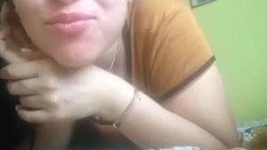 Venezuelan beauty Veneca in erotic video with her lover.