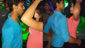 Dirty girl dances in a Gurgaon club with young men