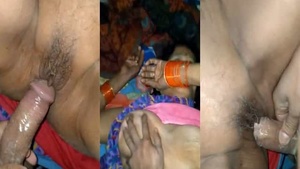 Hairy pussy mature Bhabhi in village sex MMS