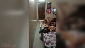 A young and energetic Indian couple enjoys sex and pleasure without realizing that there is a secret camera watching them.